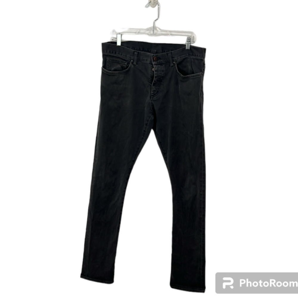 COS black wash skinny hidden bottom fly jeans size 32/34